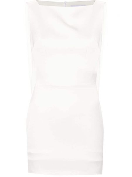 Satenska mini obleka z draperijo Alex Perry bela