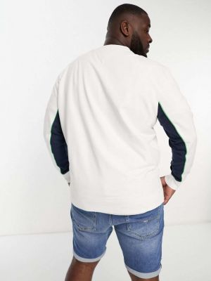 Белый свитшот с логотипом и полосками Tommy Jeans Big & Tall