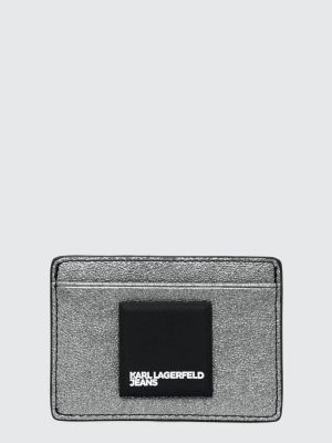 Pénztárca Karl Lagerfeld Jeans ezüstszínű