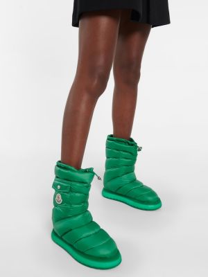Péřové sněžné boty Moncler zelené