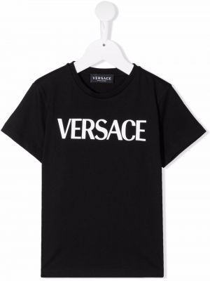 T-shirt för tjejer Versace Kids svart