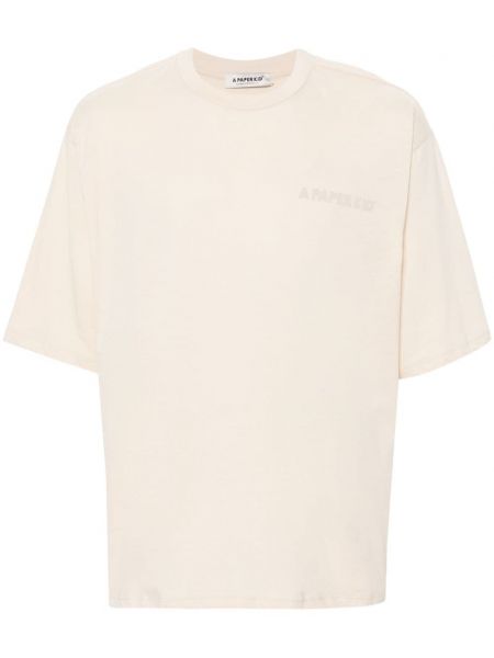 T-shirt en coton à imprimé A Paper Kid beige