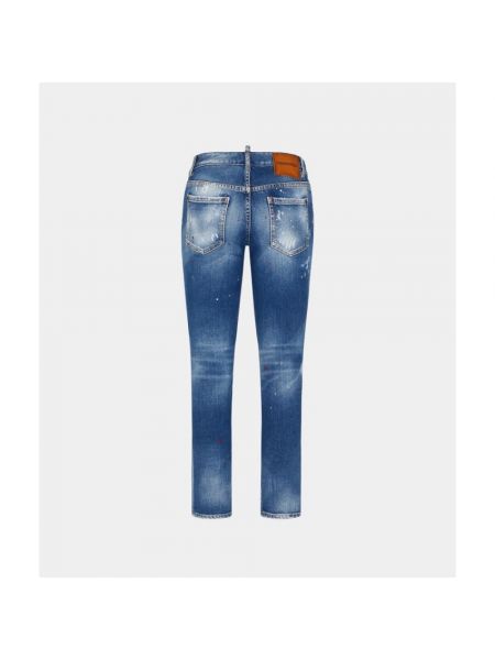 Zerrissene skinny jeans Dsquared2 blau