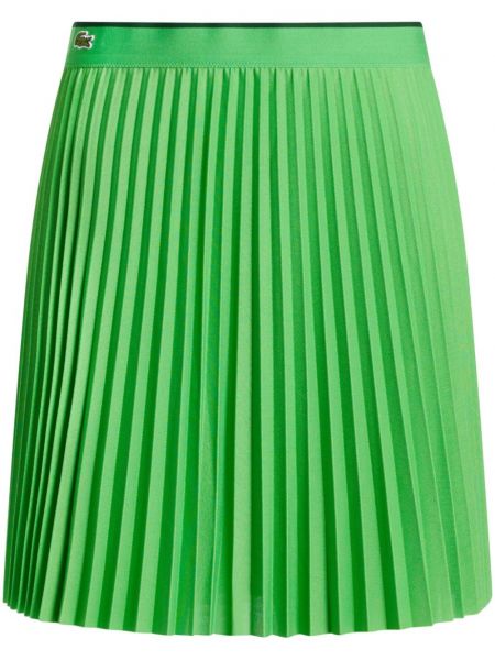 Plisirana mini suknja Lacoste zelena