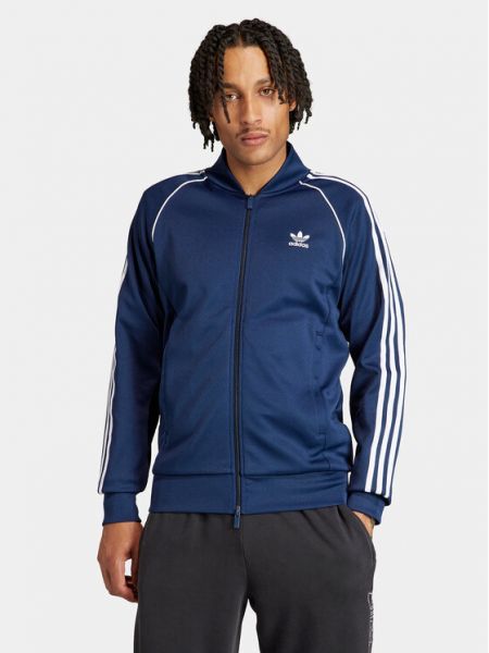 Sweat zippé slim Adidas bleu