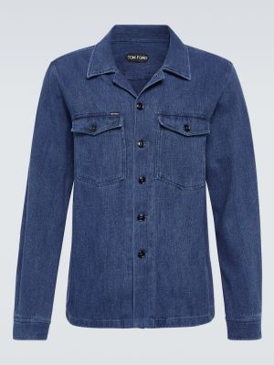 Džínová košile Tom Ford modrá
