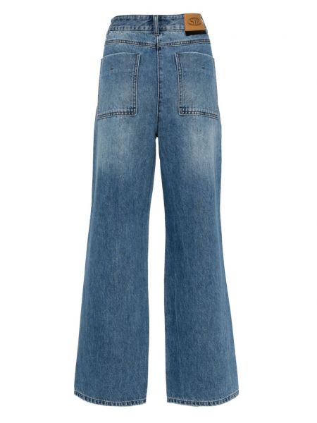 High waist bootcut jeans ausgestellt Studio Tomboy blau