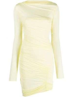 Asymetrické koktejlové šaty Blumarine žluté
