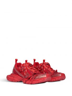 Sneakersy z siateczką Balenciaga czerwone