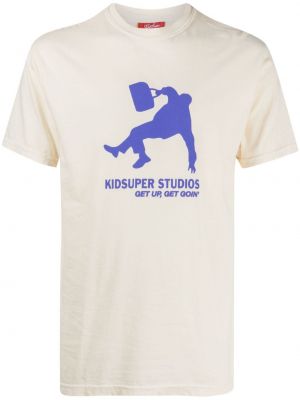 Bombažna majica Kidsuper bela