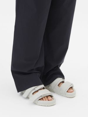 Semišové sandále Birkenstock Tekla biela