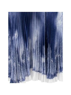 Falda midi plisada Ermanno Scervino azul