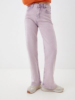 Прямые джинсы Bad Queen фиолетовые
