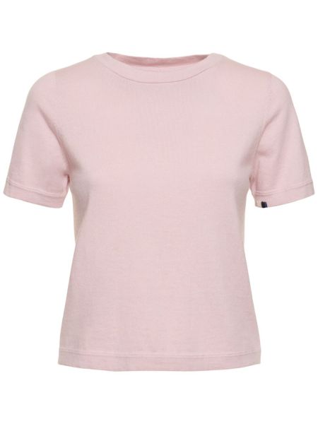 Puuvilla kasmirmatto t-paita Extreme Cashmere pinkki