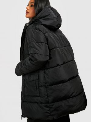 Легкая куртка с капюшоном с карманами Boohoo черный