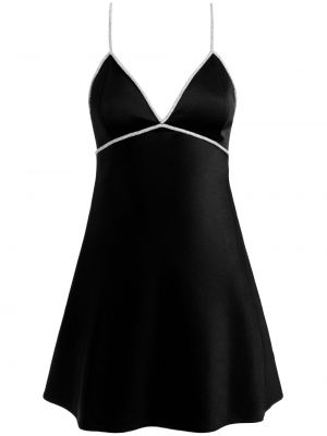 Вечерна рокля с кристали Alice + Olivia черно