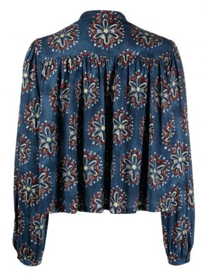 Geblümt bluse aus baumwoll mit print Scotch & Soda blau