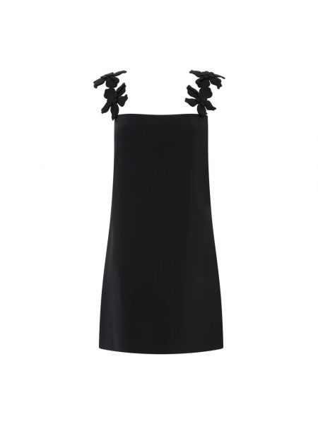 Jedwabna haftowana sukienka mini Valentino czarna