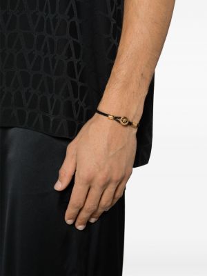Bracelet en cuir tressé Versace