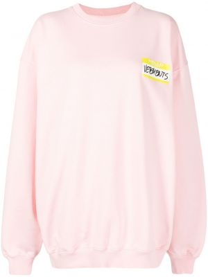 Rund hals trykt sweatshirt Vetements rosa