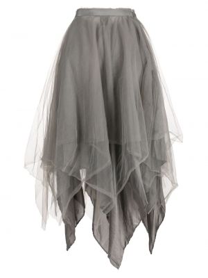 Asymetrické hedvábné midi sukně Marc Le Bihan