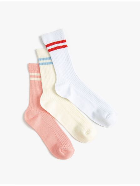 Pruhované ponožky s výšivkou Koton