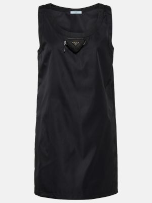 Nylonowa sukienka Prada czarna