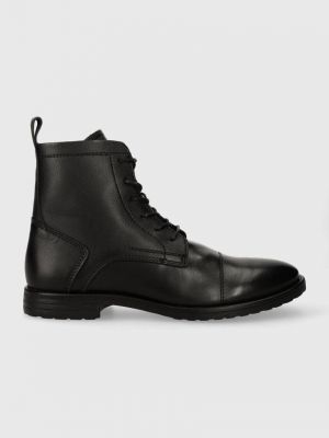 Черные кожаные ботинки Aldo