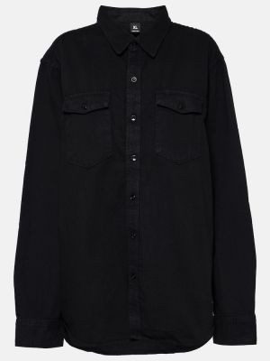 Rifľová košeľa Wardrobe.nyc čierna