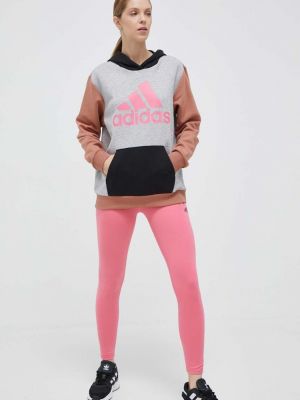 Legginsy z nadrukiem Adidas różowe