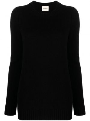 Pletený sveter s okrúhlym výstrihom Khaite čierna