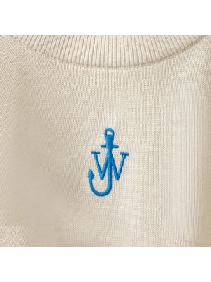 Jersey de seda de algodón de tela jersey Jw Anderson blanco