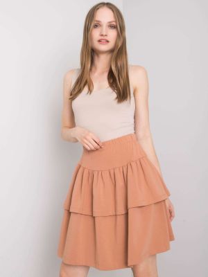 Mini sijonas Fashionhunters oranžinė