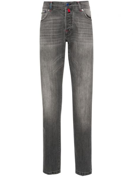 Jeans skinny slim en coton Kiton gris