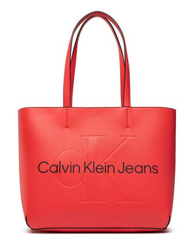 Nákupná taška Calvin Klein Jeans červená