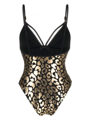 Einteiliger badeanzug mit print mit leopardenmuster Moschino