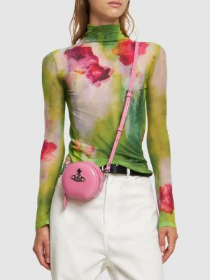Kožna crossbody torbica od lakirane kože Vivienne Westwood