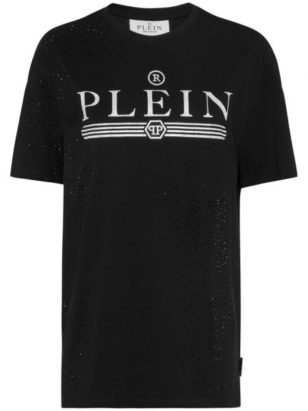 Kiteitä puuvilla t-paita Philipp Plein musta