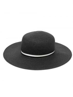 Borsalino stripe-trim detail sun hat - Noir