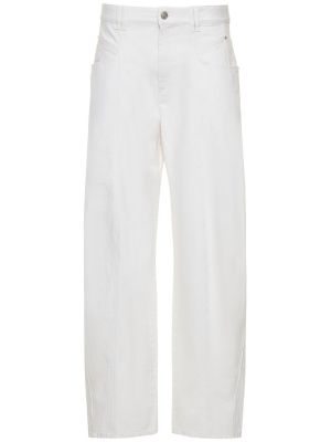 Pantalones rectos de algodón Isabel Marant blanco