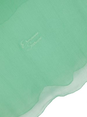 Hedvábný šál Ermanno Scervino zelený