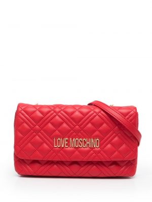 Quiltad väska Love Moschino röd