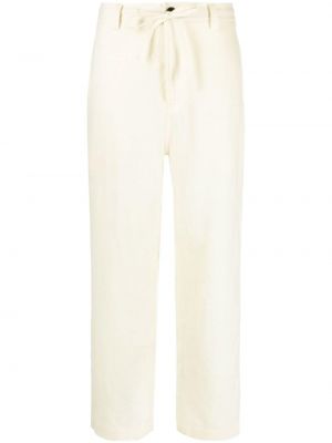Vlněné rovné kalhoty Sofie D'hoore bílé