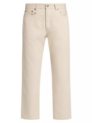 Укороченные джинсы-бойфренды с низкой посадкой ecru bedford cord