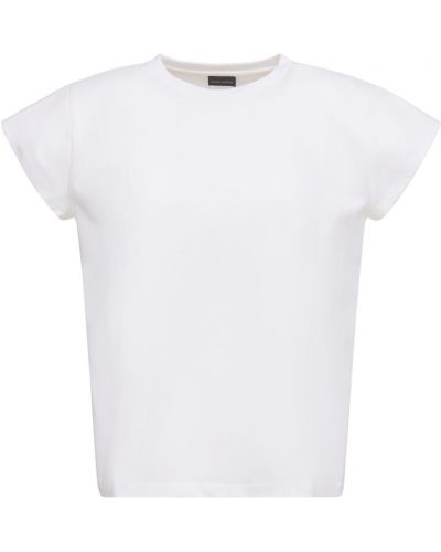 Bavlněné tričko jersey Magda Butrym bílé