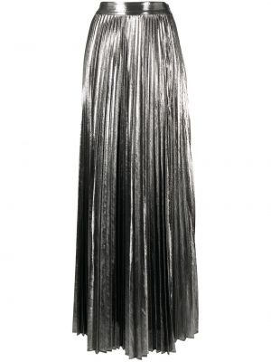 Plisovaná sukně z polyesteru Retrofete - stříbrný