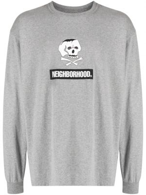 T-shirt brodé Neighborhood gris