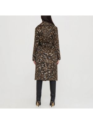 Abrigo con estampado leopardo Moschino marrón