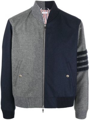 Bomberjacke mit reißverschluss Thom Browne grau