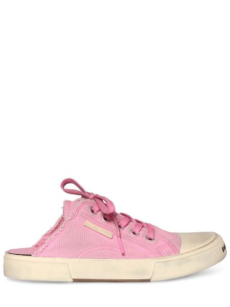 Sneakers i bomull Balenciaga rosa